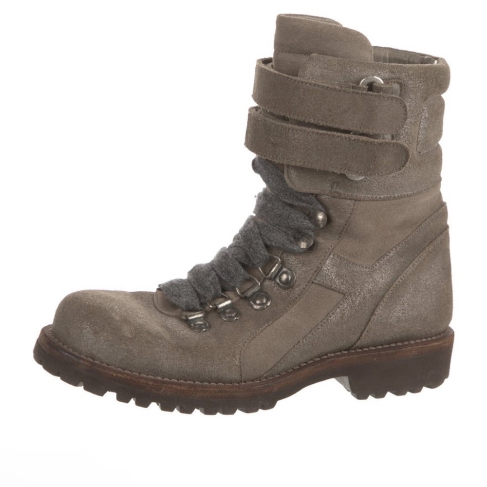 Brunello Cucinelli Gray Suede Boots size 37